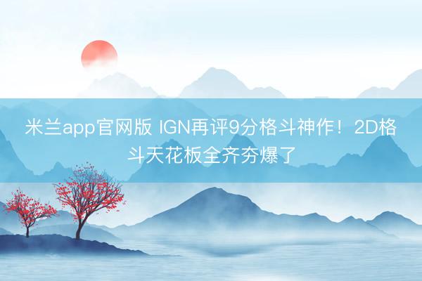 米兰app官网版 IGN再评9分格斗神作！2D格斗天花板全齐夯爆了